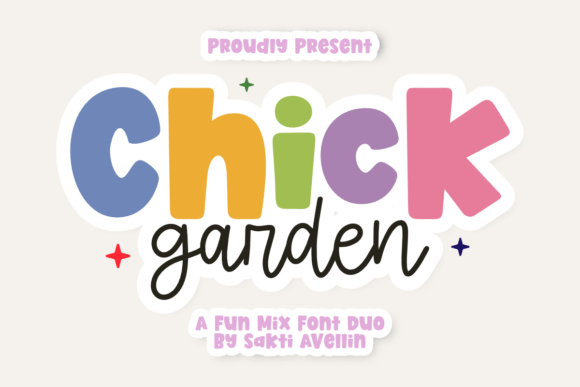 Chick Garden Duo Font for Playful Crafts