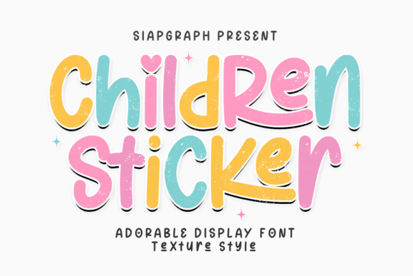 Children Sticker Texture: The Perfect Display Font for Crafters