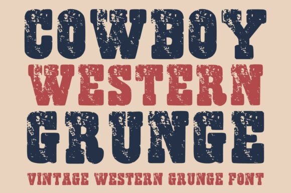 Cowboy Western Grunge Typeface for Bold Branding