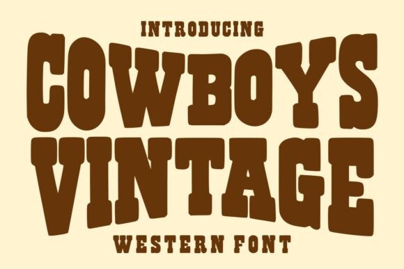 Cowboys Vintage Typeface for Editorial Design