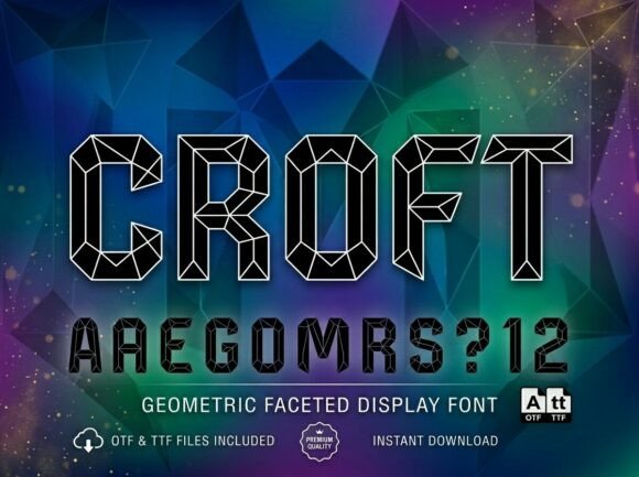 Croft Typeface: Bold Geometry for Modern Branding