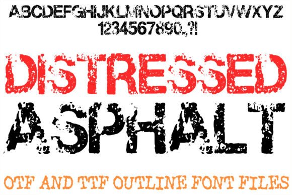 Distressed Asphalt Typeface for Bold Editorial Design