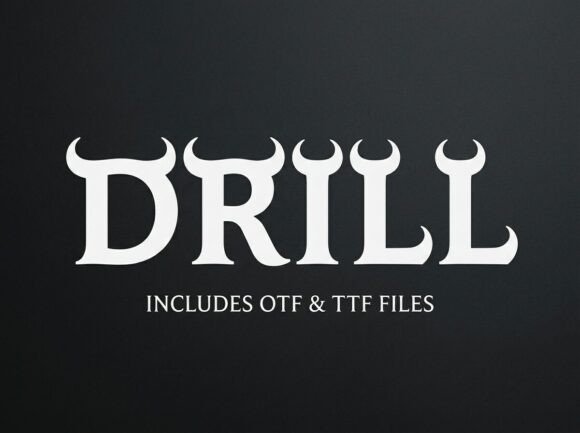 Drill Typeface: Bold Serif Display for Editorial Design
