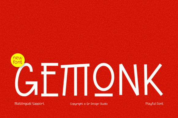 Gemonk: A Playful Display Font for Bold Brands