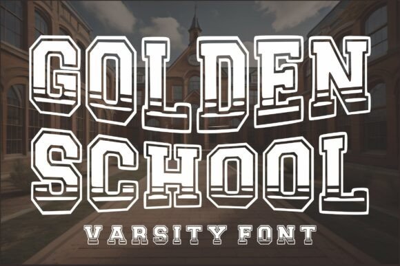 Golden School Font for Bold Campaign Headlines