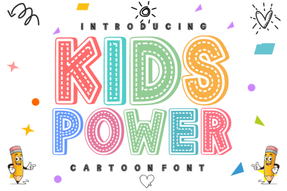 Kids Power: A Bold Display Font for Editorial Design
