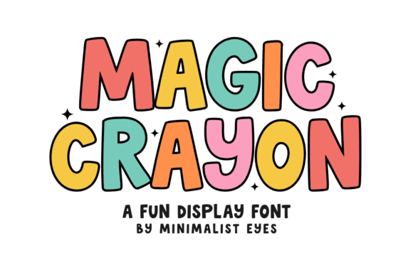 Magic Crayon: A Playful Display Font for Joyful Layouts