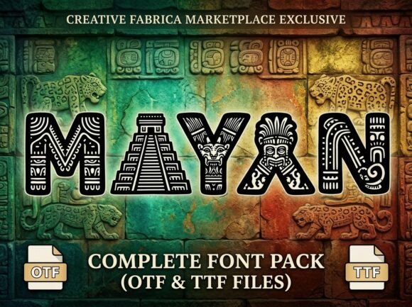 Mayan: A Bold Display Font for Creative Makers