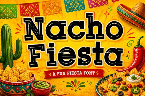 Nacho Fiesta Font: A Vibrant Display for Bold Designs