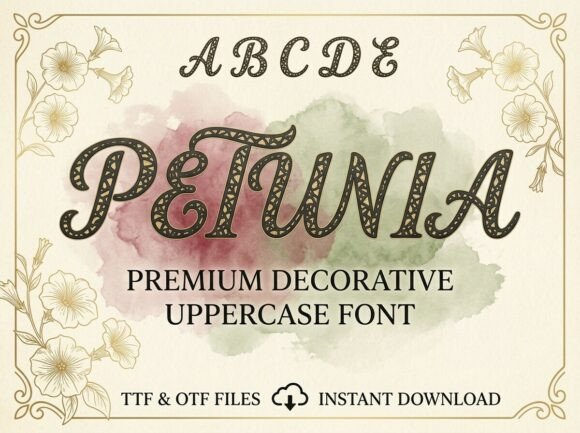 Petunia: A Premium Decorative Typeface for Elegant Branding