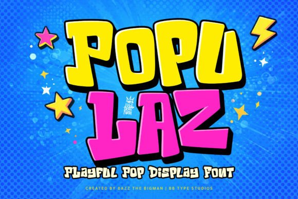 Populaz: A Bold Display Font for Modern Editorial Design