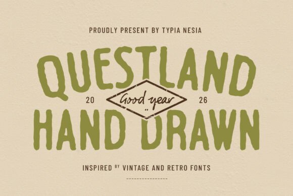 Questland: A Vintage Hand-Drawn Display Font for Bold Brands