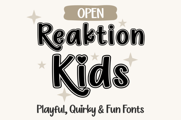 Reaktion Kids Open Font for Playful Branding