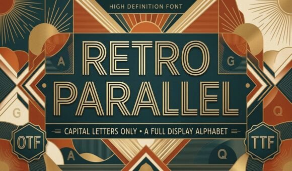 Retro Parallel: A Bold Vintage Display Font for Modern Campaigns