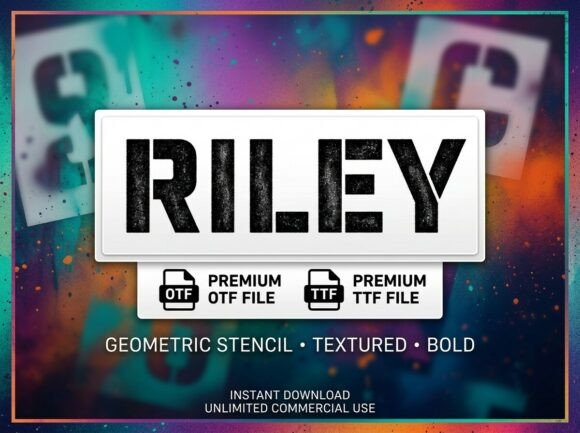 Riley: A Bold Stencil Typeface for Modern Editorial Design