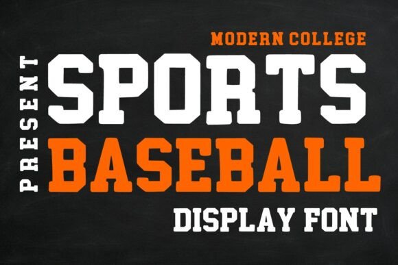 Sports Baseball: A Bold Display Font for Editorial Design