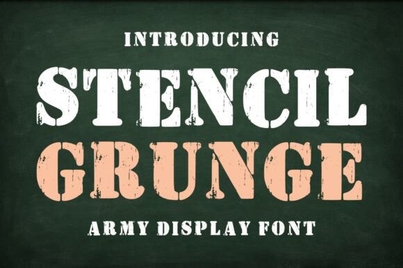 Stencil Grunge Font for Bold Craft Designs