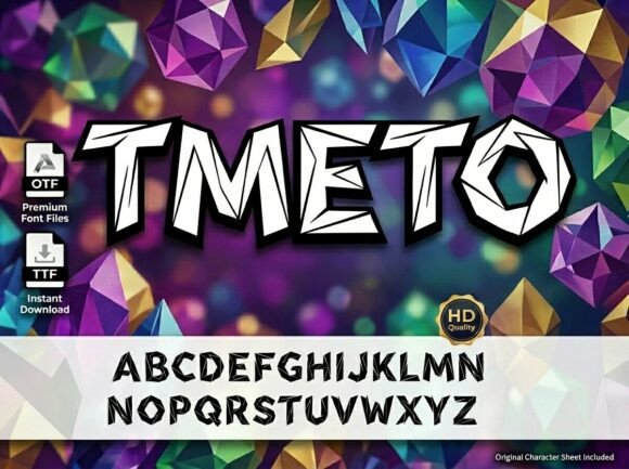Tmeto: A Bold Display Font for Crafters