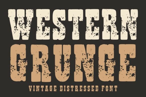 Western Grunge Typeface for Bold Web Design